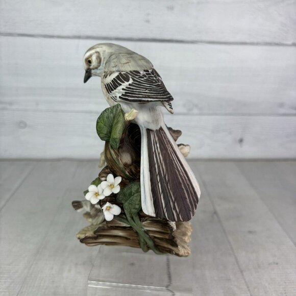 Vintage Masterpiece By Homco MOCKINGBIRD & CHICK Mother Baby Porcelain Figurine - Picture 6 of 16